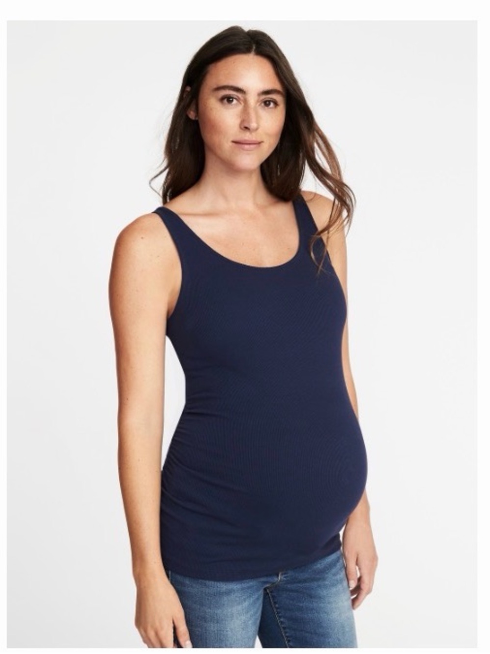 Old Navy Women's Navy Ribbed Tank Top - Maternity